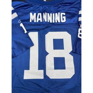 Indianapolis Colt #18 Manning NFL Reebok Jersey Youth XL (18-20) Blue